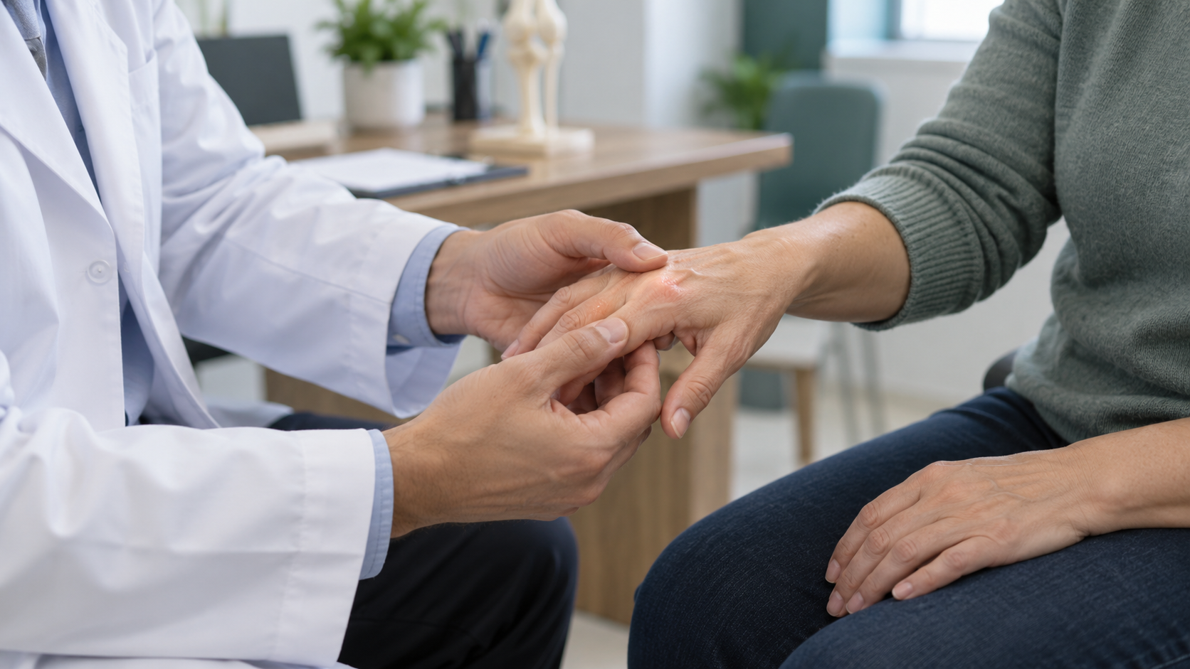 Artritis reumatoide seronegativa con análisis negativos – Dr. Rosales Dr. José Luis Rosales explorando a una paciente con sospecha de artritis reumatoide seronegativa